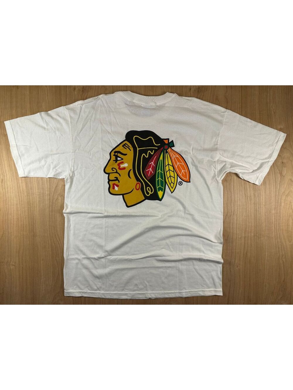 Vintage 90s Chicago Blackhawks tshirt xlarge 100% cotton hockey sports